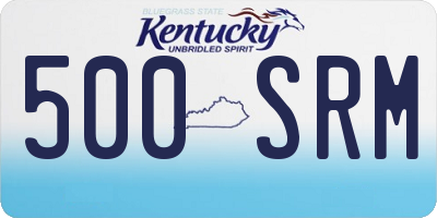 KY license plate 500SRM