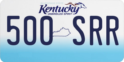 KY license plate 500SRR