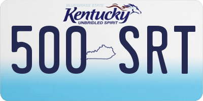KY license plate 500SRT