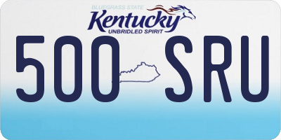KY license plate 500SRU