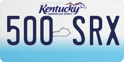 KY license plate 500SRX