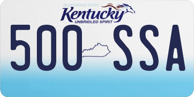 KY license plate 500SSA