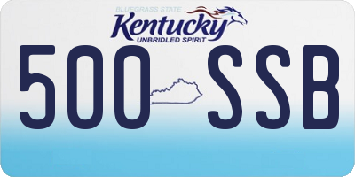 KY license plate 500SSB