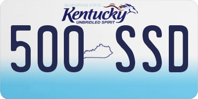 KY license plate 500SSD