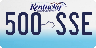 KY license plate 500SSE