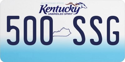 KY license plate 500SSG