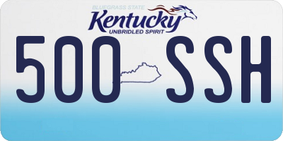 KY license plate 500SSH