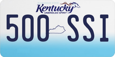 KY license plate 500SSI