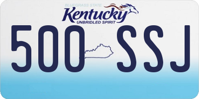 KY license plate 500SSJ