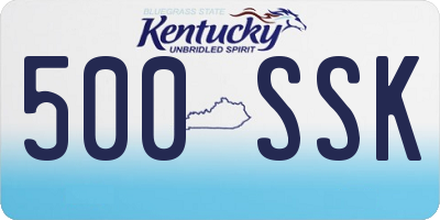 KY license plate 500SSK