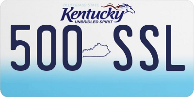 KY license plate 500SSL