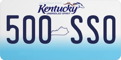 KY license plate 500SSO