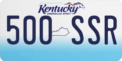 KY license plate 500SSR