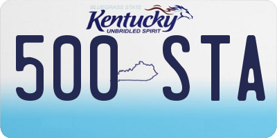 KY license plate 500STA