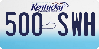 KY license plate 500SWH