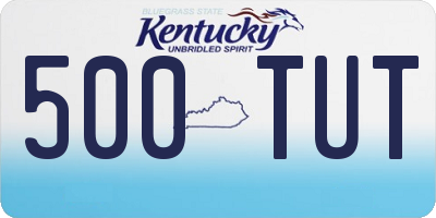 KY license plate 500TUT