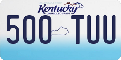 KY license plate 500TUU