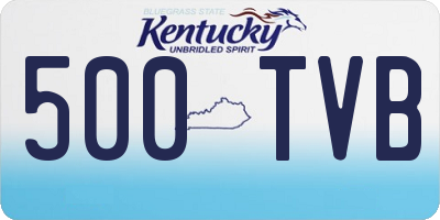 KY license plate 500TVB