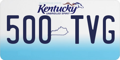 KY license plate 500TVG