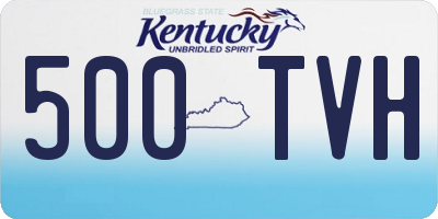 KY license plate 500TVH