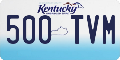 KY license plate 500TVM