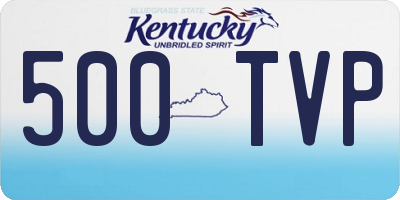KY license plate 500TVP