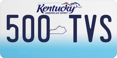 KY license plate 500TVS