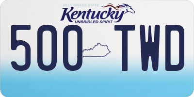KY license plate 500TWD