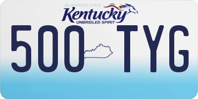 KY license plate 500TYG