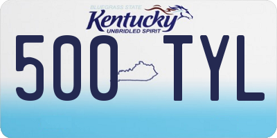 KY license plate 500TYL
