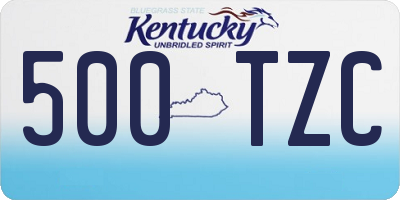 KY license plate 500TZC