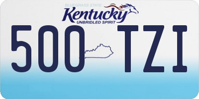 KY license plate 500TZI