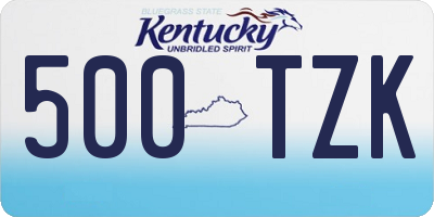 KY license plate 500TZK