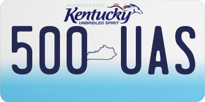 KY license plate 500UAS
