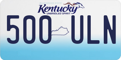 KY license plate 500ULN