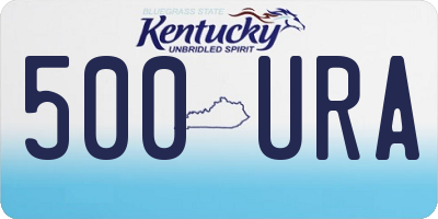 KY license plate 500URA