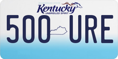 KY license plate 500URE