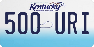 KY license plate 500URI