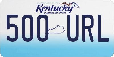KY license plate 500URL