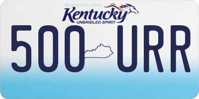 KY license plate 500URR