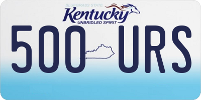 KY license plate 500URS