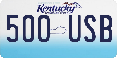 KY license plate 500USB