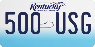 KY license plate 500USG
