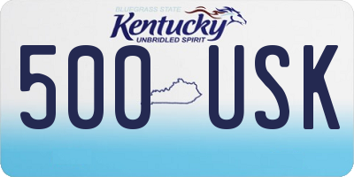 KY license plate 500USK