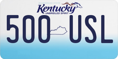 KY license plate 500USL