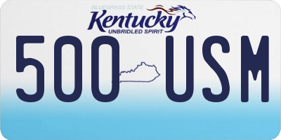 KY license plate 500USM