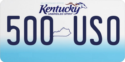 KY license plate 500USO