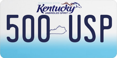 KY license plate 500USP
