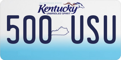 KY license plate 500USU