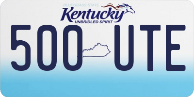KY license plate 500UTE